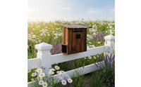 Rainproof Wooden Mailbox Outdoor Use Solid Wood Mailbox Antique Design Vintage Wood Mail Holder