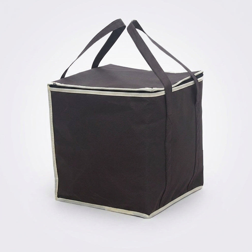 Travel Bag and Cool Bag for Food Delivery, Foldable Shopping Bags with Aluminum Foil Lining and Front Pocket, Party Food Delivery Bag, 1 Pack