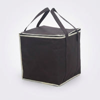Travel Bag and Cool Bag for Food Delivery, Foldable Shopping Bags with Aluminum Foil Lining and Front Pocket, Party Food Delivery Bag, 1 Pack