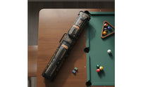 Portable 8-Hole Cue Case Shielding 6-Hole Cue Tube Zippered Adjustable Shoulder Strap for Tournament