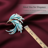 Chinese Style Phoenix Brooch Cheongsam Dress Accessory Elegant Feather Pin