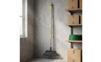 Long Handle Fan Rake Yellow Accents Metal Tine Rake Black Yard Tool Wide Head