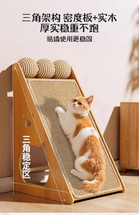 Vertical Cat Scratcher, Large Wear-Resistant, Corrugated Paper, Wall-Mounted