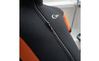 5 Mm Hooded Wetsuit Stretch Short Sleeve Wetsuit Stitched Seams Water Sports Gear Orange Panels for Diving, Surfing, Snorkeling
