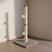 Scratch and Play Feline Climbing Post Tall Design Sisal Feline Tree Sturdy Base Pet Furniture Stable Structure for Cats, Indoor
