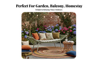 4 Pieces Woven Outdoor Seating Set Waterproof for guest accommodation Business Owners, Entertainers