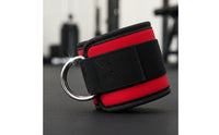 Hook-and-Loop Double D-Loop Ankle Strap Padded Ankle Training Strap Metal Rings Exercise Gear Heavy Duty