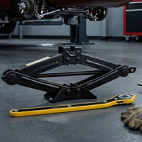 Labor-Saving Lift Heavy Duty Lift Hand Crank Long-Lasting Steel Construction Portable Car Lift Easy to Use for Roadside Emergency, Garage
