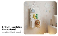 No-HoleNo-Hole multi-grip cumulus Hanger Space-Saving fastener and dry Hanger Strong fasteners Clothing Organizer 360° Rotating fastener for New Parents, Caregivers, Apartment Dwellers, Nursery, Closet, Balcony, Shower Rod