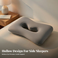 Memory Foam Pillow with Ear Hole Ergonomic Design Ear Piercing Pillow Spinal Alignment for Side Sleepers