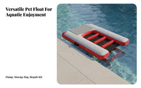 Inflatable Dog Ramp Non-Slip Surface Inflatable Dog Pool Ramp Buoyant Pet Ladder Tough Surface Resistant Easy to Inflate