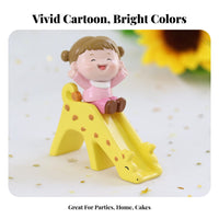 Cute Design Playground Theme Cake Topper Resin Doll Ornament for Children, Desktop