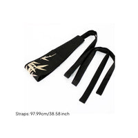 Black Embroidered Waist Belt Bow Knot Tie Waist Belt Lightweight Fashion Accessory Easy to Match
