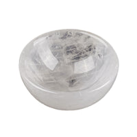 Natural White Quartz Bowl Translucent Quartz Bowl Carved Genuine for Altar