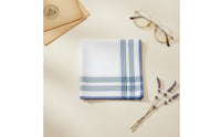 Absorbent Cotton Handkerchief Soft Vintage Cloth Hanky Lightweight Plaid Handkerchief Breathable for Seniors, Men, Daily Carry, Travel