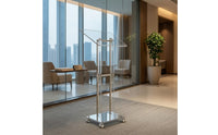 Acrylic Lectern with Wheels Transparent Adjustable Mobile Rolling Lectern for Teachers, Churches