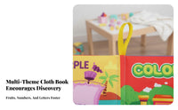 Materials Baby Cloth Book Washable Infant Crinkle Book Safe for Toddlers, Newborns, Tummy Time, Stroller, Car Seat