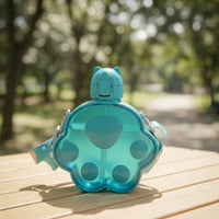 Cat Paw Water Bottle Sip & Go Bottle with Straw and Strap Reusable
