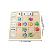 Educational Direction Matching Game Learning Color Matching Puzzle Preschool Wooden Reasoning Board Cognitive for Preschoolers, Kids, Toddlers, Classroom, Homeschool, Playroom