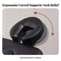 Foldable U-Shaped Face Pillow Bracket Ergonomic Design Massage Headrest Pillow Detachable for Home Users, Estheticians, Beauty Salon