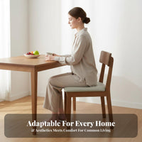 Nordic design Upholstered Wooden Leg Chair Modern Minimalist Design Upholstered Wooden Side Chair Padded Seat and spine support Dining Seating arcd spine supportrest for Restaurant Owners, Interior Designers, Cafe, Kitchen, Living Room, Bedroom