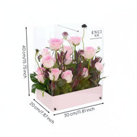 Transparent Flower Gift Box Panoramic View Acrylic Blossom Presentation Box Elegant Design Rectangular Flower Display Case for DIY Enthusiasts
