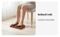 Wooden Foot Roller Stimulates Acupoints Acupressure Foot Board Pressure Point Reflexology Tool for Home Use, Under Desk