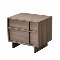 Minimalist Design Black Two-Drawer End Table Sturdy Construction Nightstand Long-Lasting Bedroom Furniture Multi-Purpose for Apartment Dwellers, Homeowners, College Students, Home, Living Room, Entryway, Office