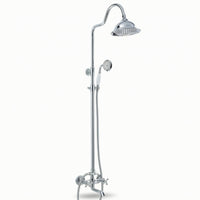 Surface-Mounted Shower System Water Saving Wall-Installed Shower System High Pressure Fixture for Washroom Remodel