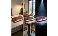 Compact 37-Key MIDI Keyboard Desktop 37-Key MIDI Controller Low-Profile Music Production Keyboard Assignable for Beatmakers, Home Studio, Beat Making
