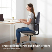 Height Adjustable Ergonomic Saddle Stool rotating Function Desk Chair Wheeled Base Office Seating effortless Rolling Casters for Students, Teenagers, Home Users, Study Room, Bedroom
