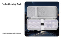 Pressure Resistant Mechanical Keyboard Carrying Case Shockproof Keyboard Travel Case Soft Velvet Lining for Students, LAN Parties, Commuting