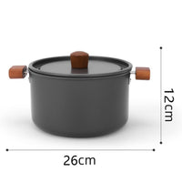 Outdoor Cooking Pot Large Capacity Camping Hot Pot Lightweight Portable Stockpot for Hikers