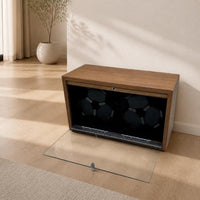 Automatic Watch Winder with LED Light 6-Slot Watch Winder Cabinet Silent Timepiece Low-Noise for Bedroom