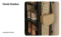 Space-Saving Narrow Shoe Rack Sturdy and Long-Lasting Bamboo Shoe Stand Strong Load-Bearing Household Storage Stable Support for Families, Homeowners, Entryway, Hallway, Apartment, Closet