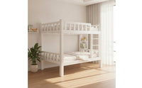 Bunk Bed with Mattress Space-Saving Bunk Bed Set with Mattresses Comprehensive Package Furniture for Teens, Young Children, Shared Room, Bedroom