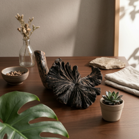 Molten Flower Sculpture Desktop Display Artistic Tabletop Statue Resin Material Table Ornament for Lobby Area, Restaurant