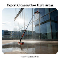Photovoltaic Panel Cleaning Tool Scratch Filament S Photovoltaic Panel Cleaning Brush Adjustable Angle Head Water-Fed Pole Brush for Homeowners