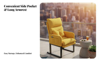 Foldable Design Adjustable High-Back Recliner Multi-Functional Adjustable Backrest Lounger Multifunctional Lounge Chair Space Saving for Nursing Mothers, Students, Adults, Bedroom, Balcony, Living Room