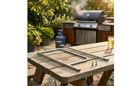 Gas Grill Burner Assembly Perforated Stainless Steel Grill Burner Uniform Heat Distribution Outdoor Cooking Gear
