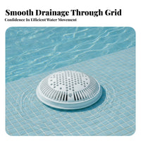 White Main Drain Cover Plastic Domed Grille Cover Concentric Slots
