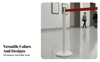 Retractable Belt Stanchion Heavy Duty Base Stainless Steel Stanchion Rust-Resistant Queue Line Barrier Post for Security Airports, Stations, Hotels