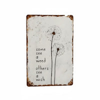 Gift Idea Hope Flower Hope Sign Distressed Finish Hope Flower Wall Sign