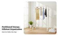 Foldable Design Foldable X-Frame Drying Rack Floor-Standing Clothes Horse Space-Saving Garment Stand Indoor & Outdoor Use for Apartment Dwellers, Homeowners, Dormitory, Dorm Room, Balcony, Bedroom