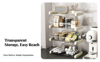 Clear View Design tea infusion sachet and Condiment Holder Space-Saving Multi-Section Storage container adaptable Desktop Organizer adaptable for Service Industry personnel, Students, residents, Coffee Station, Kitchen Counter, Reception Desk, Craft Room