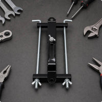 Adjustable Battery Hold-down Bracket Rust Resistant Battery Clamp with Threaded Rods Secure Hardware Anti Oxidation for Automotive Engine Bay