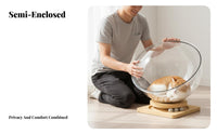 Transparent Bowl Feline Bed with Sphere Circuit Track Multifunctional Bowl-Shaped Feline Bed Cooling Design Interenergetic