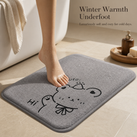 Coral Fleece Absorbent Non-Slip Bathroom Mat