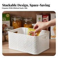 Imitation Rattan Basket Multi-Functional Storage container adaptable for home dwellers