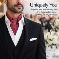 Floral Print Polyester Neckerchief for Formal Events, Unisex Ascot Scarf with Woven Construction, Winter Casual Accessory for Parties and Building